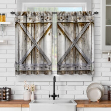 Rideaux de cuisine en bois style grange vintage 36 po 2