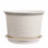 Vaso de plástico para interiores com furo de drenagem e bandeja de 30 cm (12 polegadas). 1