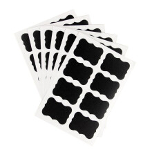Kreidetafel-Etiketten, 40 Stück, 4,9 x 3,4 cm, Schwarz