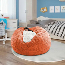 Housse de pouf orange 180 x 90 cm