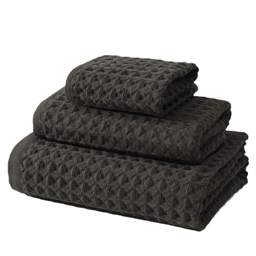 Ensemble de 3 serviettes de bain gaufrées en coton