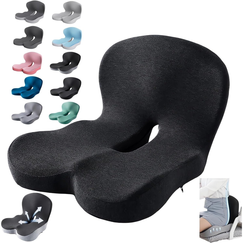 Memory Foam L-Shaped Seat Cushion For Car Drivers Ergonomic 959110263839