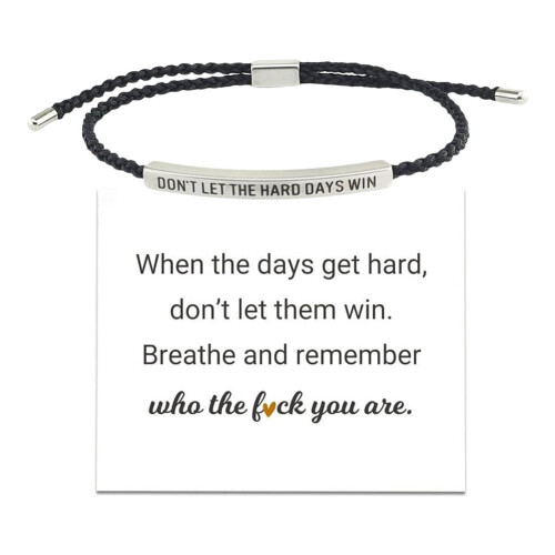 Silver Titanium Steel Engraved Adjustable Bracelet