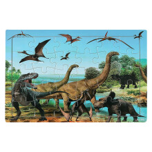 Puzzles en bois de dinosaures pour enfants de 3 à 5 ans, 30 pièces