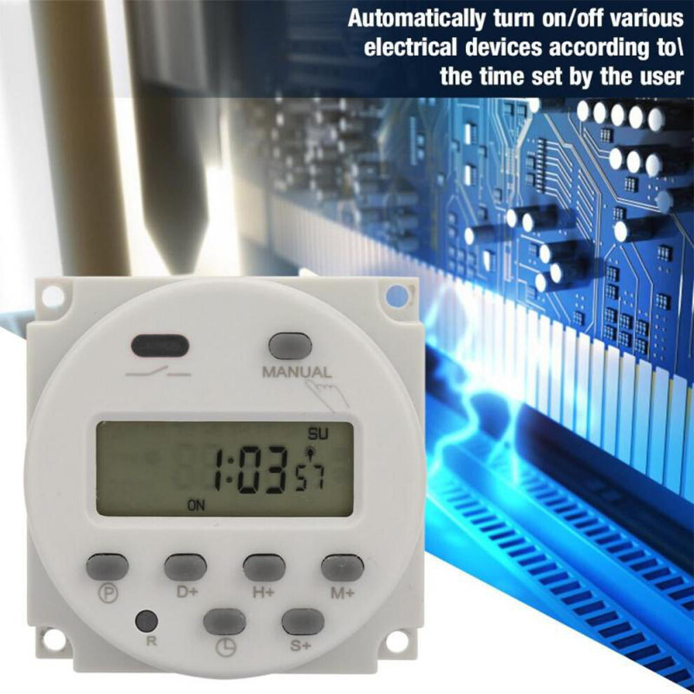 Dc12v Digital Lcd Weekly Rail Timer Relay 16A 959110253656
