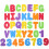 Conjunto de 36 peças de letras e números ABC e 123 em espuma Aonerit 1