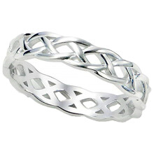Sterling zilveren ring met Keltische knoop voor dames, maat 7
