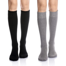 Damen-Kniestrümpfe aus Wolle, winterfest, wärmend, weich, 2 Paar