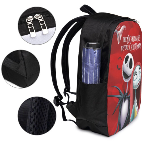 Σακίδιο πλάτης για φορητό υπολογιστή Nightmare Before Christmas Light Flight, αντικλεπτικό με οπή 1