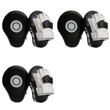 6X Boxing Leather Punch Focus Mitts,Target Training Hand Pads for Karate, Muay Thai Kick, Sparring, Dojo, Martial Arts