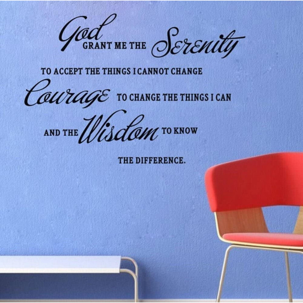 Serenity Prayer Bible Quote Vinyl Wall Decal