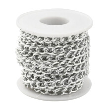 Lanț de cablu răsucit pentru colier cruce DIY Craft Argintiu Auriu