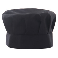 Chapéu de Chef Adulto Ajustável Preto para Cozinha