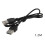 USB 2.0 type A til type A synkroniserings- og ladekabel 50 cm svart 2