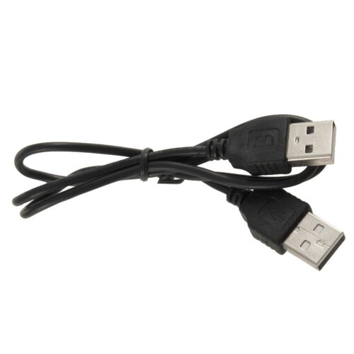 USB 2.0 type A til type A synkroniserings- og ladekabel 50 cm svart 2
