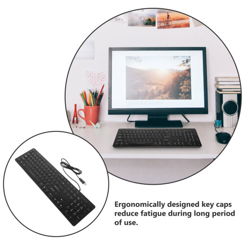 Gaming Keyboard Wired Ultra-Thin Silent Backlit Matte 1