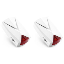 2X Power Failure Alarm, 118 Db Loud Siren with LED Light, 110V to 220V, Off/ Alert, 1 Pack,US Plug