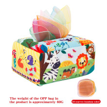 Boîte à mouchoirs froissée pour bébé de 3 à 12 mois, jouet Montessori