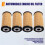 4 Stück Ölfilter 152093920R Passend für  MASTER Mk2 2.5D 2006 2