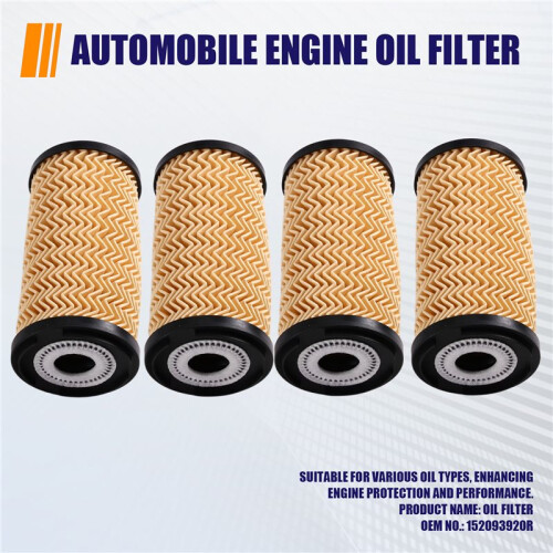 4 Stück Ölfilter 152093920R Passend für  MASTER Mk2 2.5D 2006 1