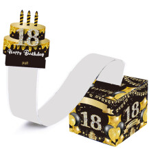 Κουτί δώρου γενεθλίων με κάρτα και αυτοκόλλητο για κέρματα