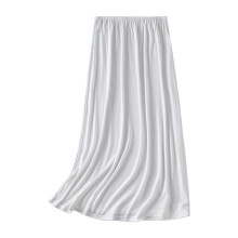 Women Half Slip Long Underskirt Under Dresses Slip Elastic Waist Long Petticoat Basic Solid Color Invisible Skirt