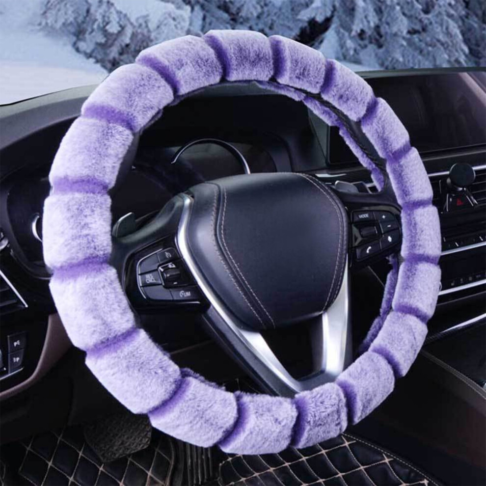 Steering Wheel Cover Faux Wool Winter 1 Piece 913466929405