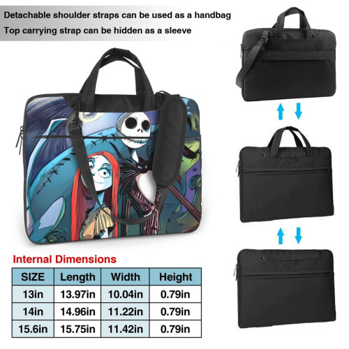 Τσάντα Laptop Nightmare Before Christmas, τσάντα ώμου Messenger για φορητό υπολογιστή ή tablet, κομψό, 2