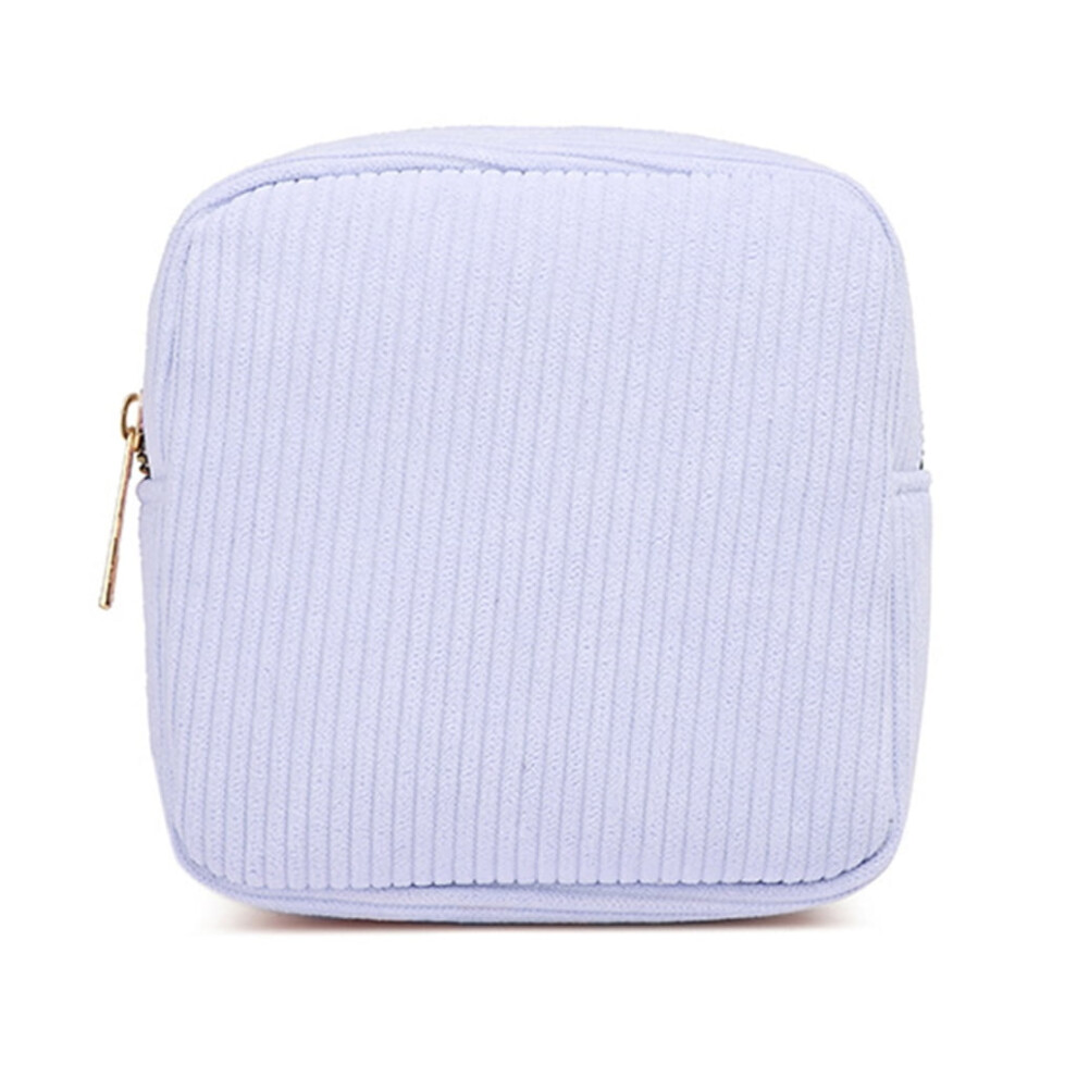 Women's corduroy makeup bag solid color 1 pc