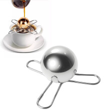 Espresso-Kühlkugel aus Edelstahl mit 3-zinkigem Ständer