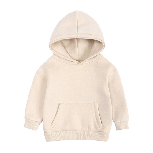 Trui met capuchon voor jongens, effen kleur, peuterpullover