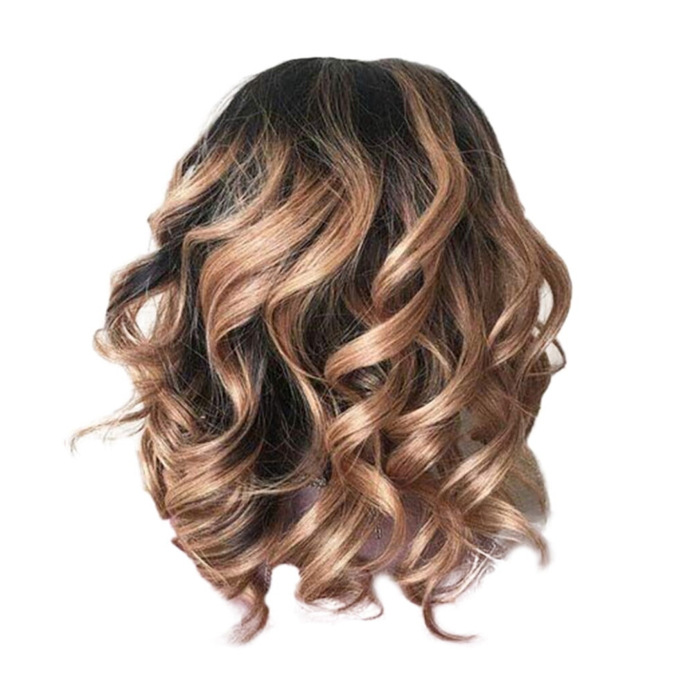 Human Hair Wig Curly Black Short Wavy Style