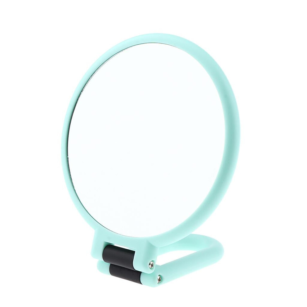 Handheld Magnifying Mirror 5X and 10X Foldable Green