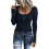 Γυναικείο T-shirt Henley με μακριά μανίκια και ριμπ ύφανση, στενή γραμμή 4