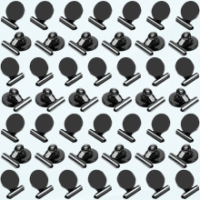 Black Magnetic Clips for Fridge and Whiteboard 50 Pack