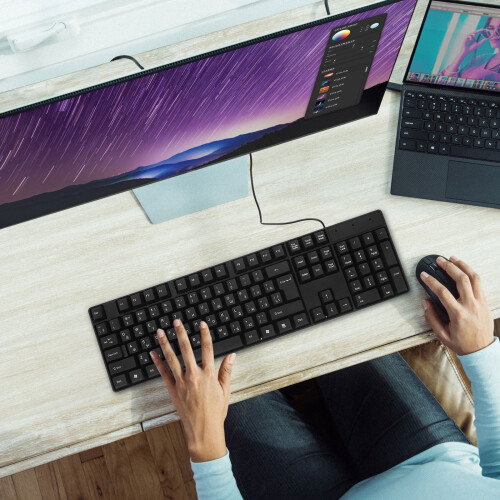 USB gaming keyboard wired Russian layout compact 2