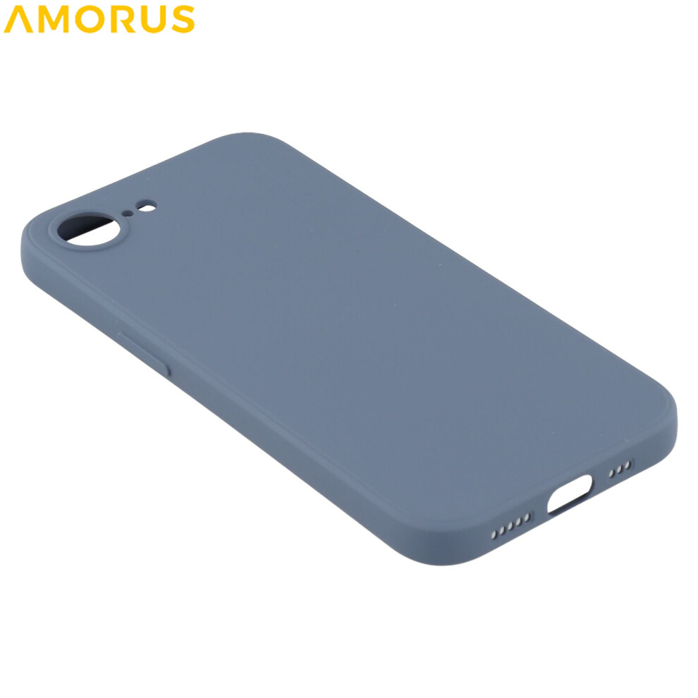 (Lavender Grey) Amorus For Iphone 17E / 16E Case Precise Cutouts Tpu Fiber Lining Shockproof Phone Cover Purple,Grey 6914292775420