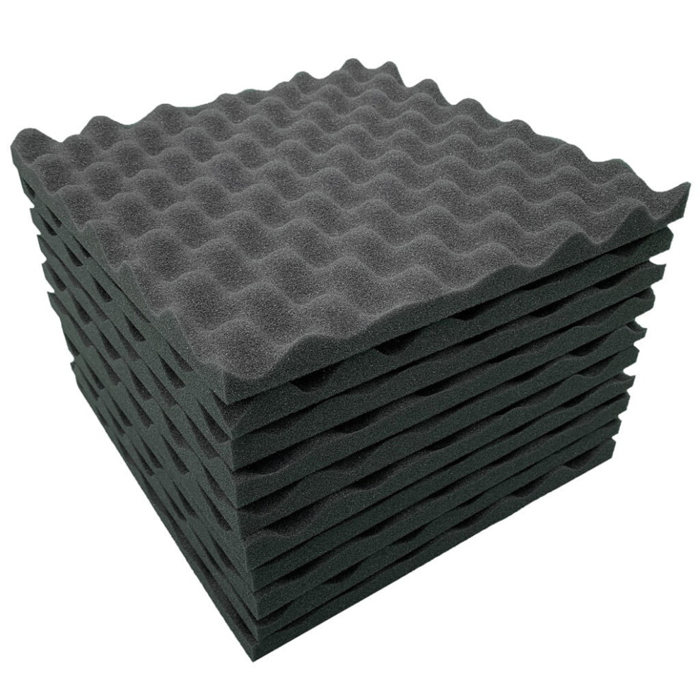 Acoustic Foam Panels Sound Absorption Wedge 10 Pcs 900881931588