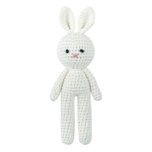 TINYSOME gehaakt konijntje als knuffel voor baby's, eerste knuffeldier, rustgevend speeltje voor pasgeborenen