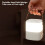 Veilleuse à intensité variable rechargeable par USB 4W, lumière chaude 5