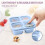 Bento snackbeholder, genanvendelig, 3 rum, 6,7x6,1x2,2 4