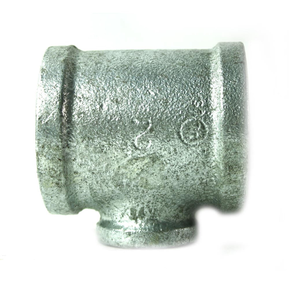 Thrifco Galvanized Steel Reducer Tee 2" X 2" X 1" 900881915427