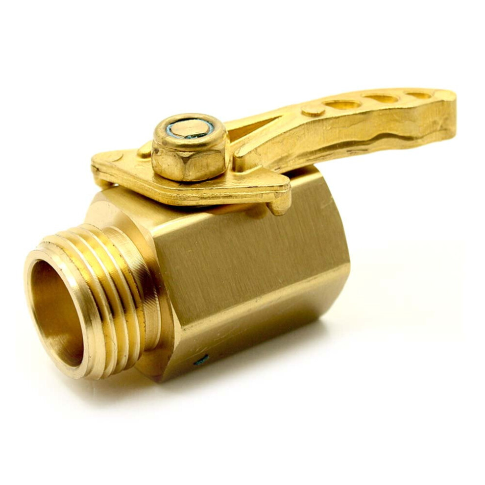 Thrifco Brass Garden Hose Shut Off Valve 3/4 Inch 900881915632
