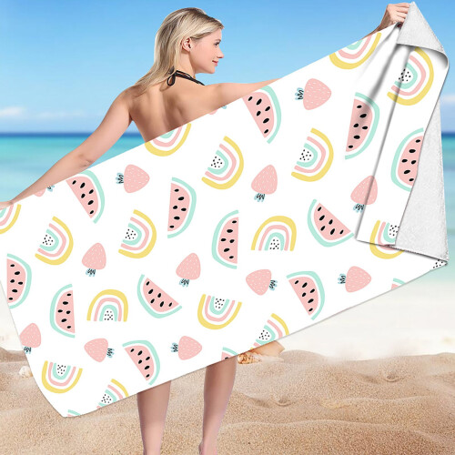 Microvezel strandhanddoek met Boheemse print, 30x60 inch