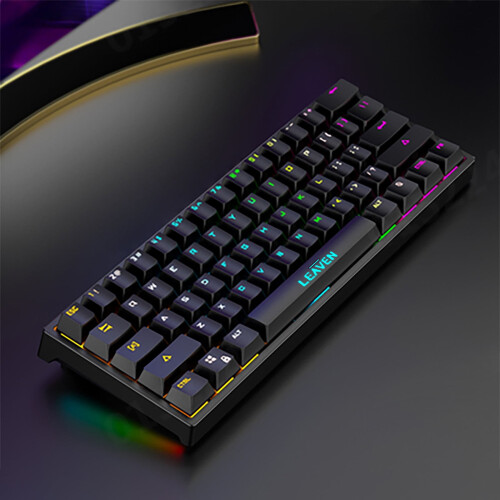 Banghong RGB backlit compact USB-C gaming keyboard black