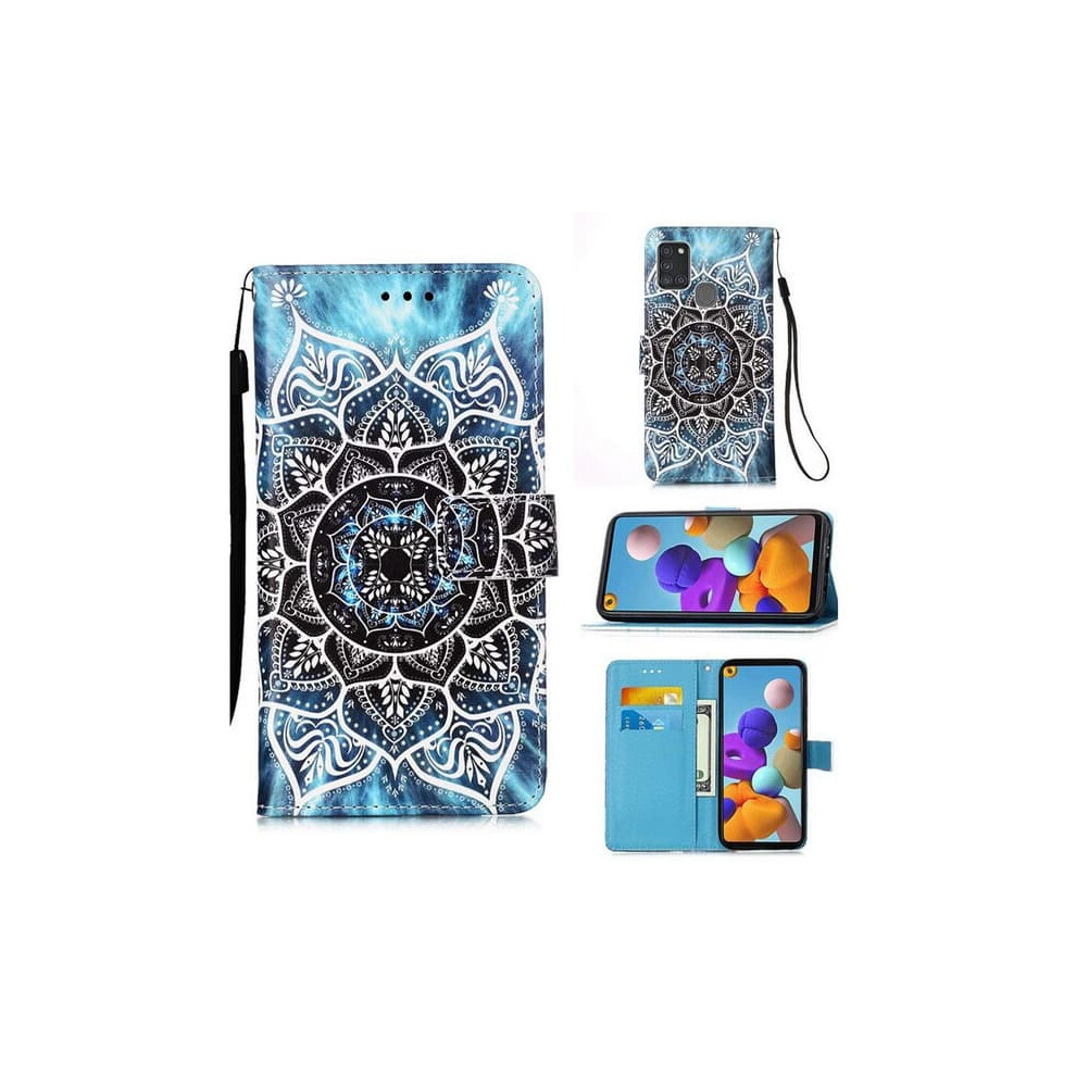 Wallet Case For Samsung Galaxy A21s Mandala Blue 940684204984