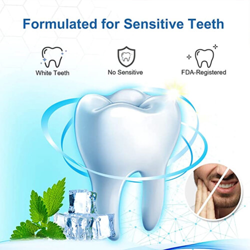 XIRQI 3D white teeth whitening strips for sensitive teeth 2