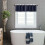 Navy thermal insulated valance curtains 29x14 in 1 panel 5