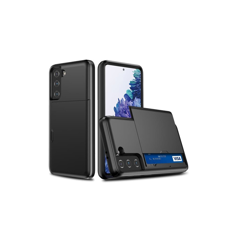 Samsung Galaxy S21 Hybrid Case With Card Slot Black 940684196081