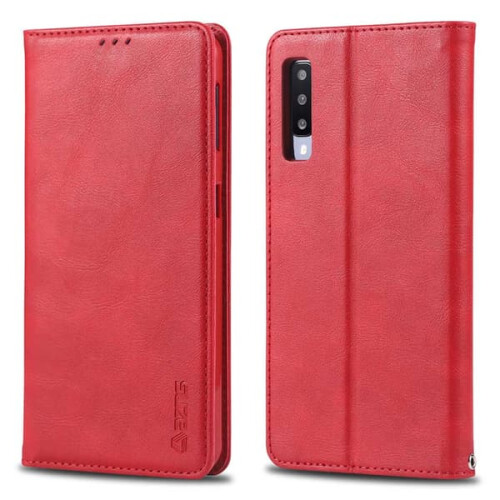 Samsung Galaxy A70 retro wallet case red